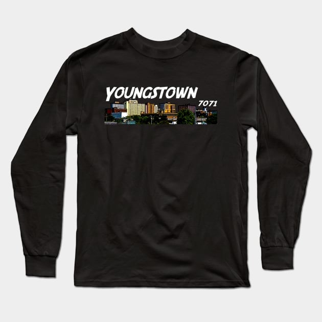 Youngstown Comic Book City Long Sleeve T-Shirt by 7071